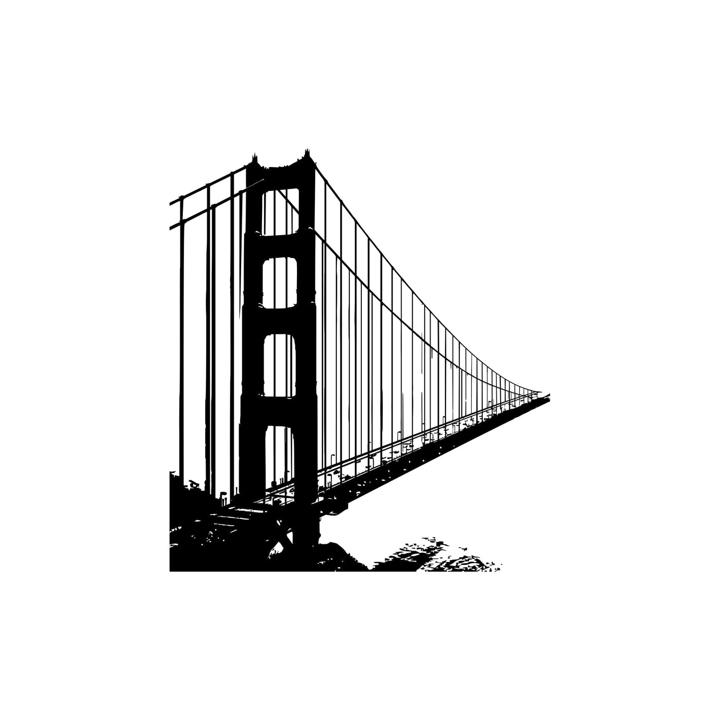 San Francisco Golden Gate Bridge Wall Decal. #782
