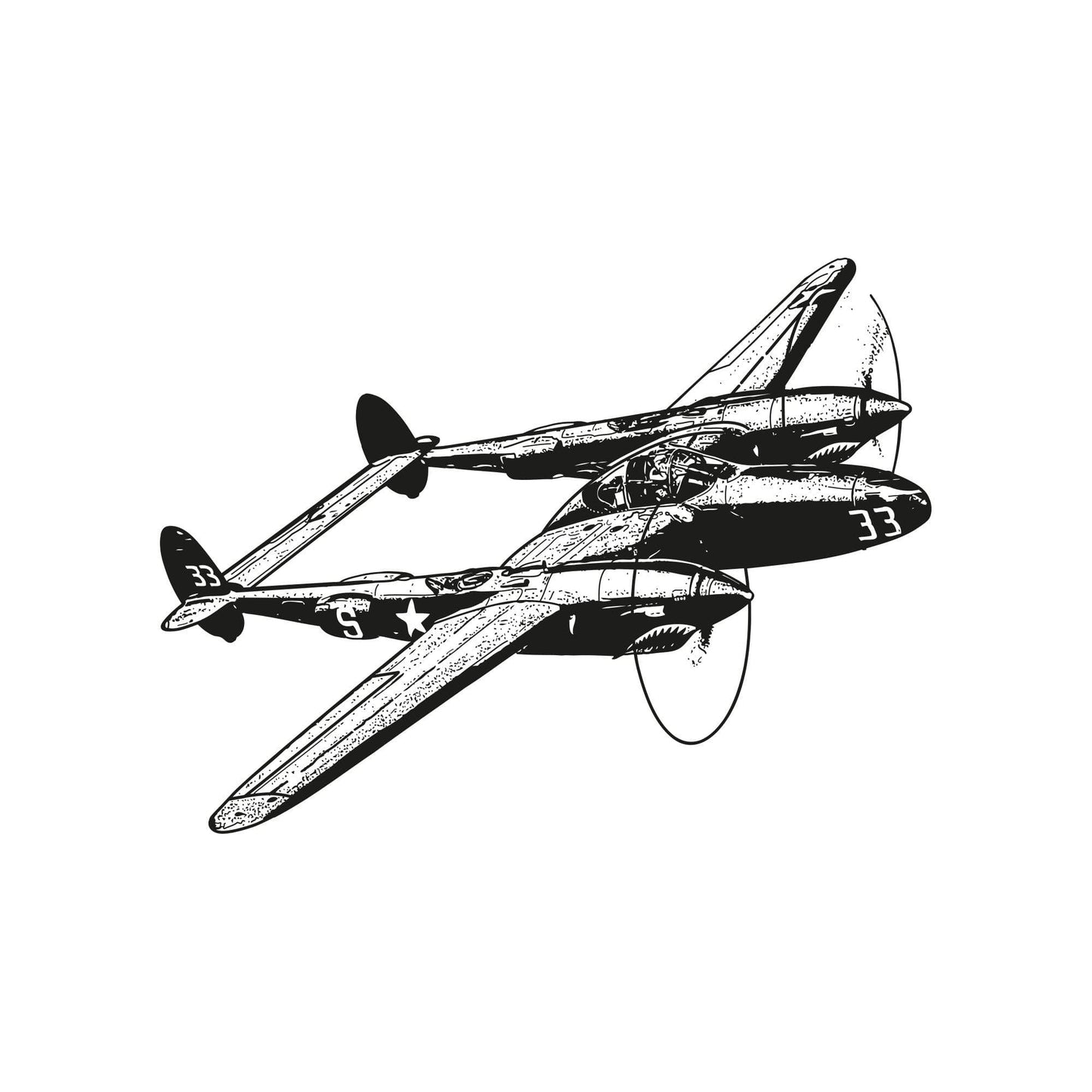Fighter Plane Wall Decal Sticker. #OS_AA704
