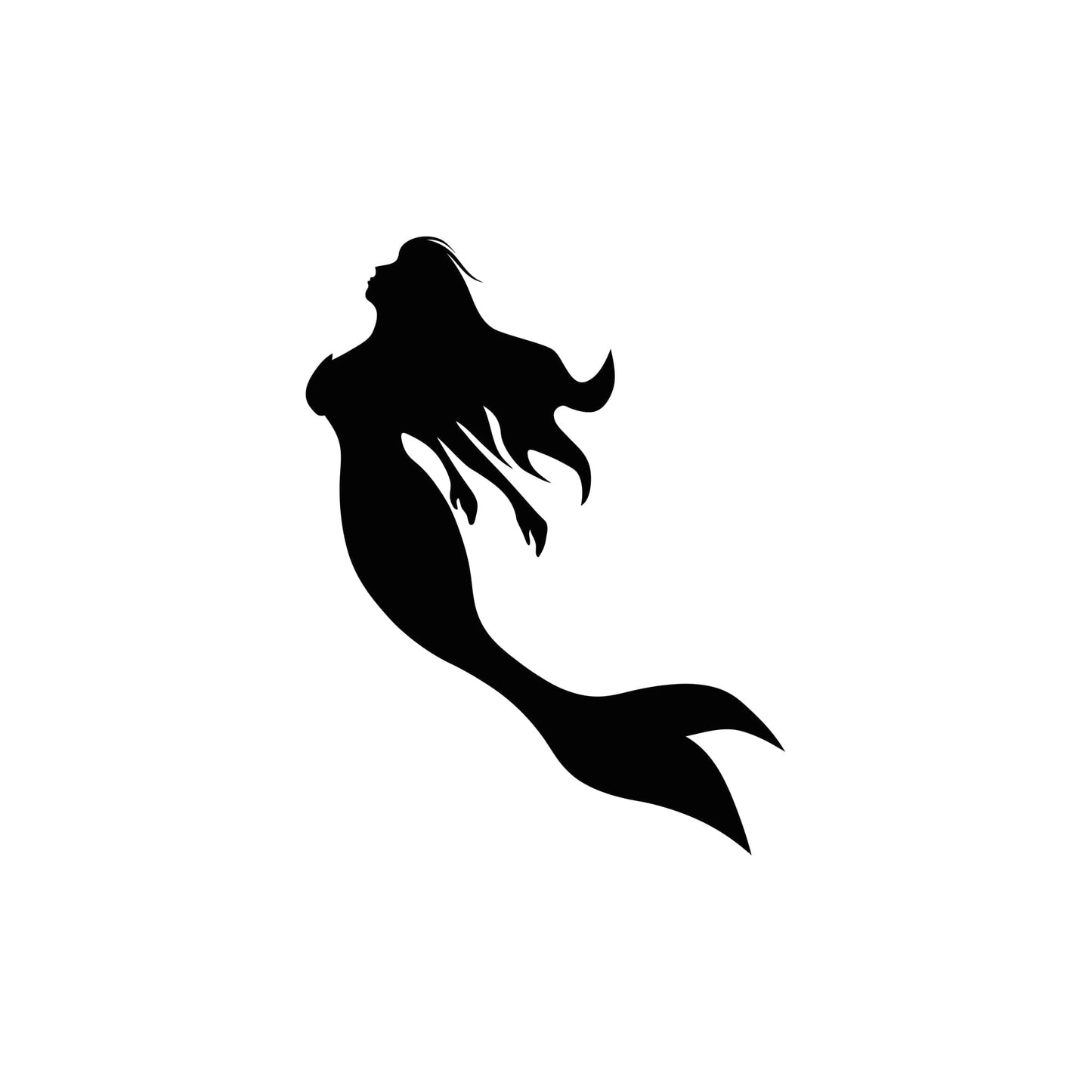 Mermaid Silhouette Wall Decal Sticker. #OS_AA1207