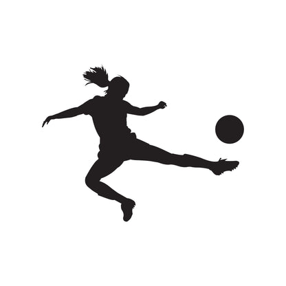 Female Soccer Player Wall Decal Sticker. #1533