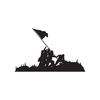 Battle of Iwo Jima Wall Decal. Flag Raising Design. #555