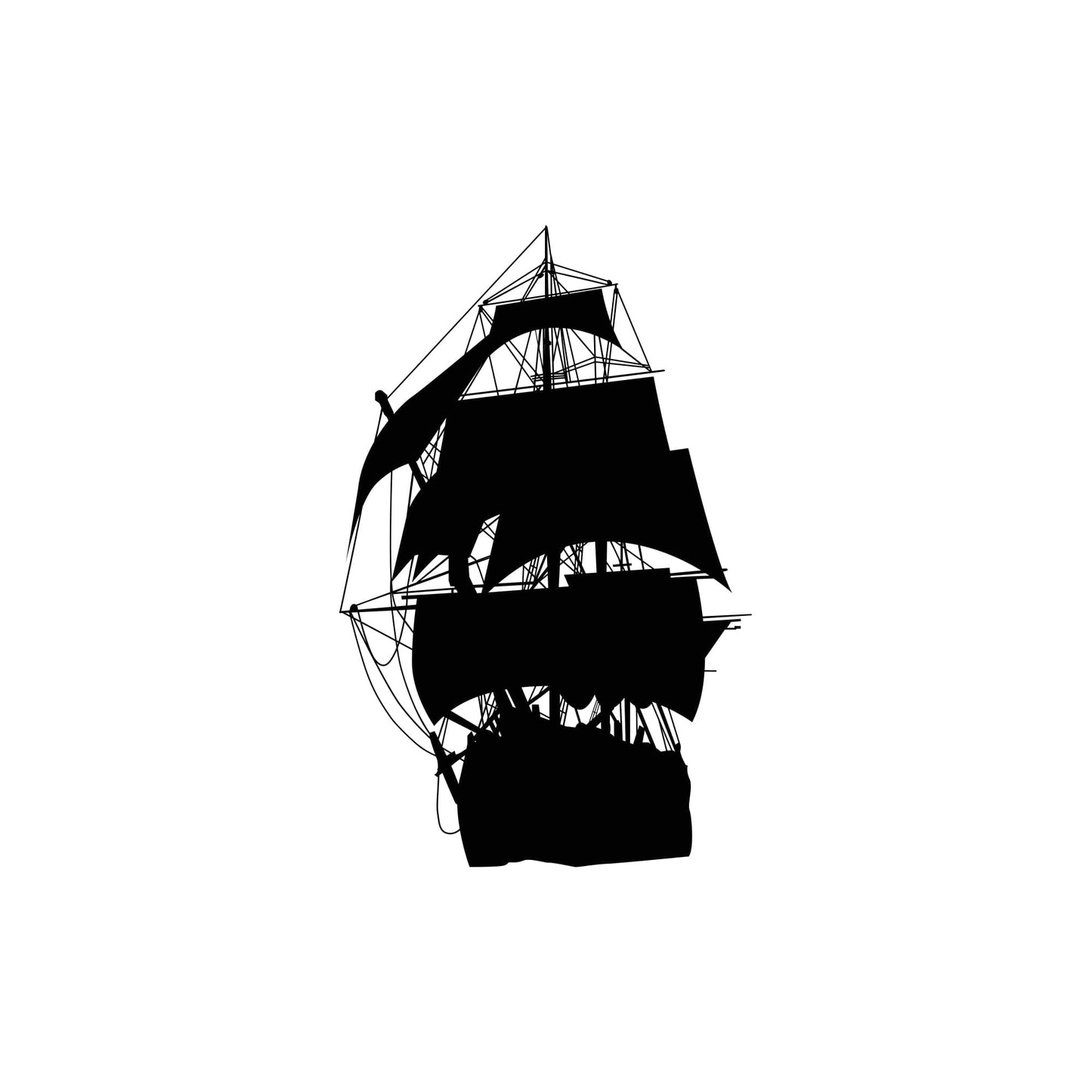 Pirate Ship Wall Decal Sticker. Silhouette Design.  #OS_MB139