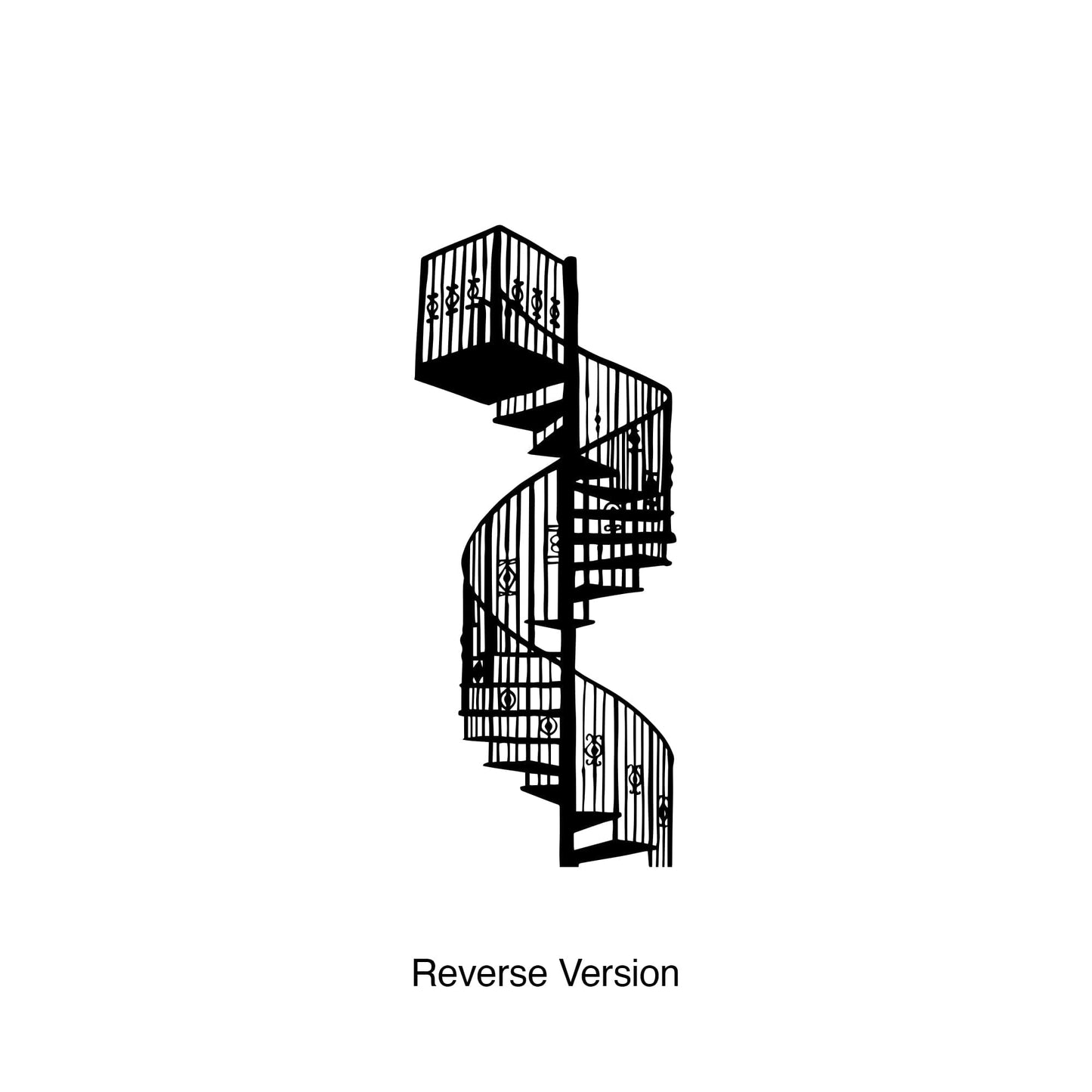 Spiral Staircase Vinyl Wall Decal Sticker. #OS_MB606