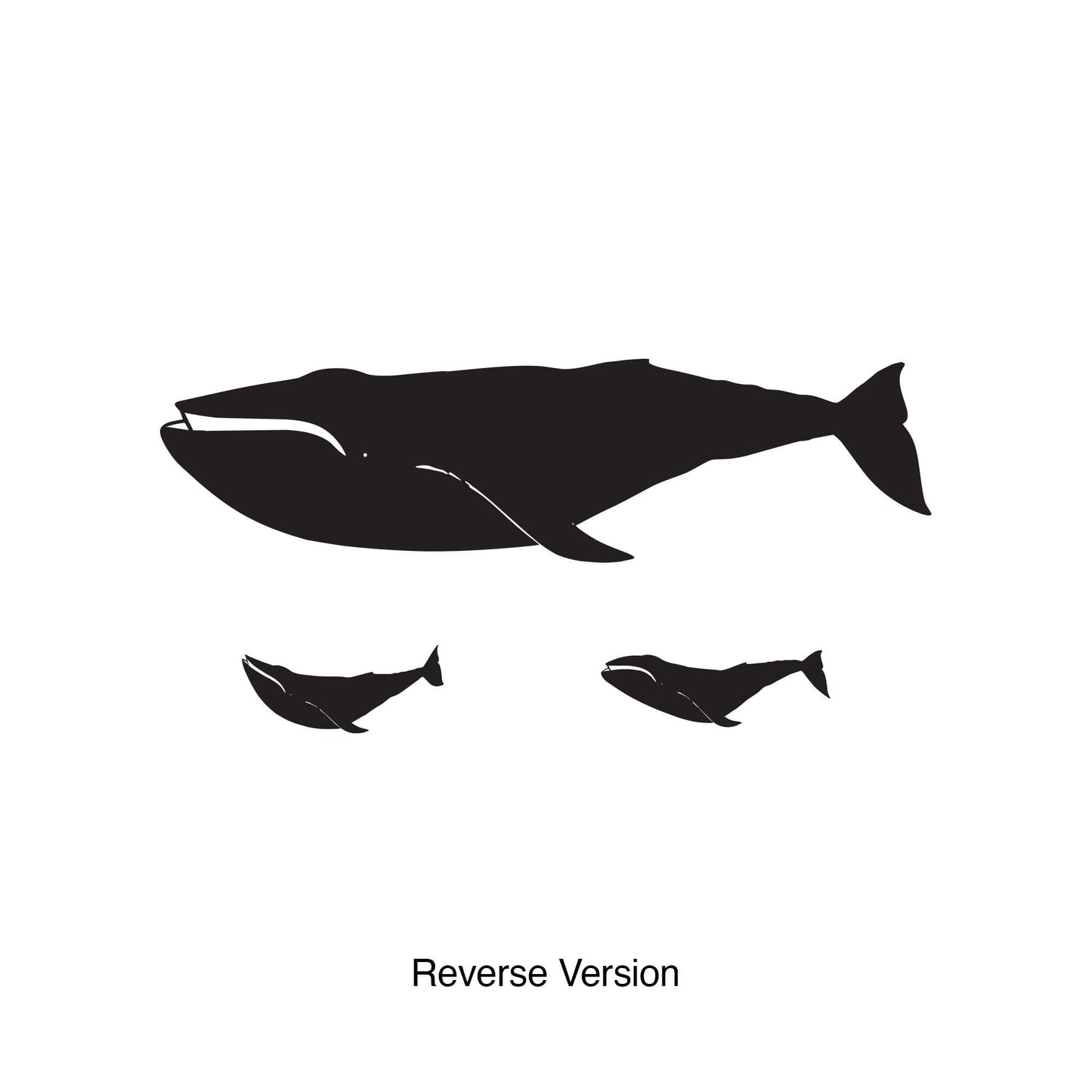 Vinyl Wall Decal Sticker Whale Baby Family #196
