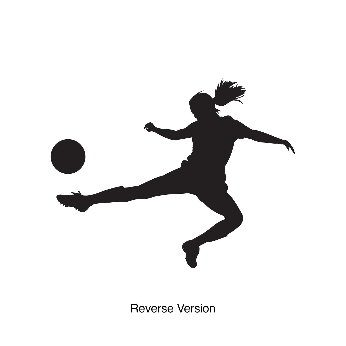 Female Soccer Player Wall Decal Sticker. #1533