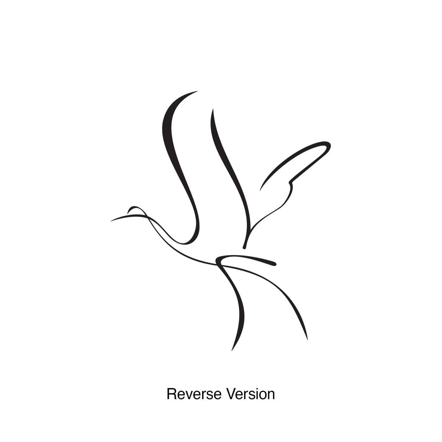 Flying Crane Bird Wall Decal. #614