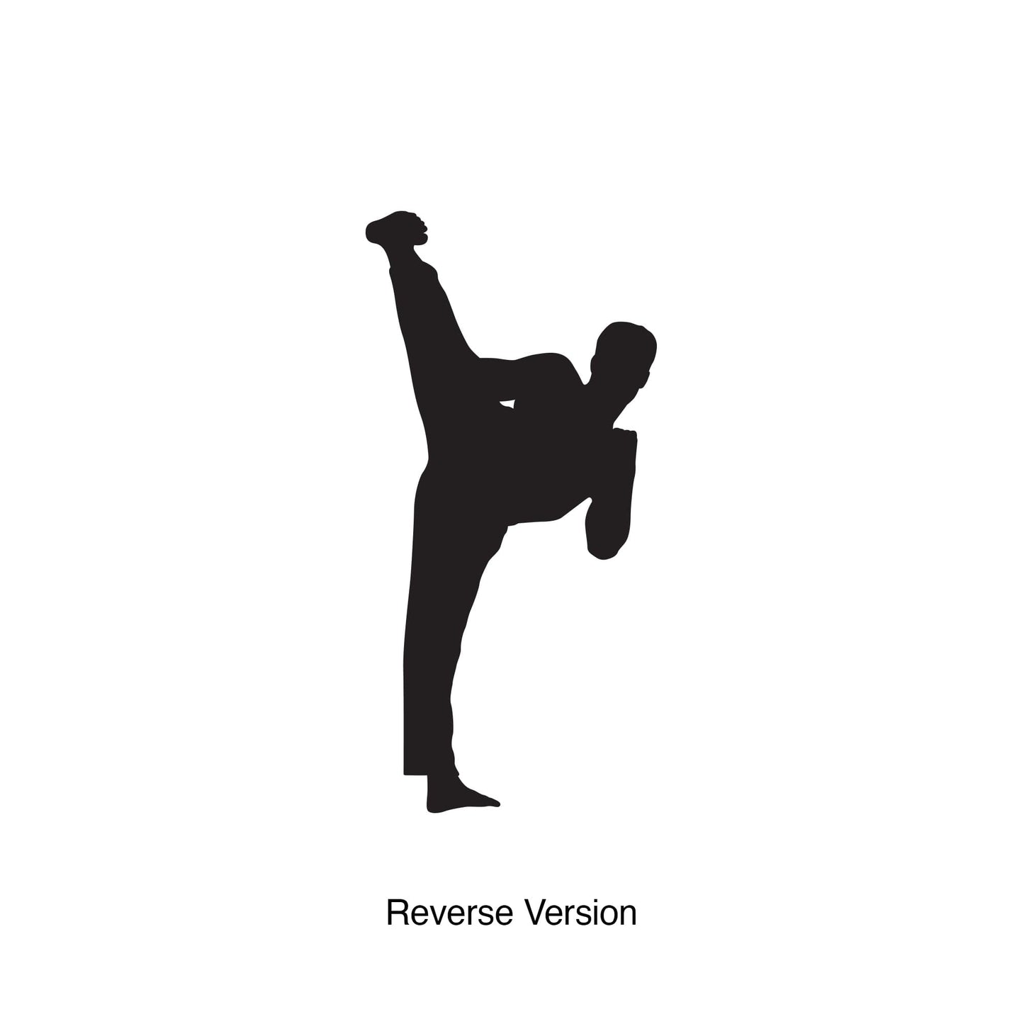 Karate Kick Vinyl Wall Decal Sticker. #224