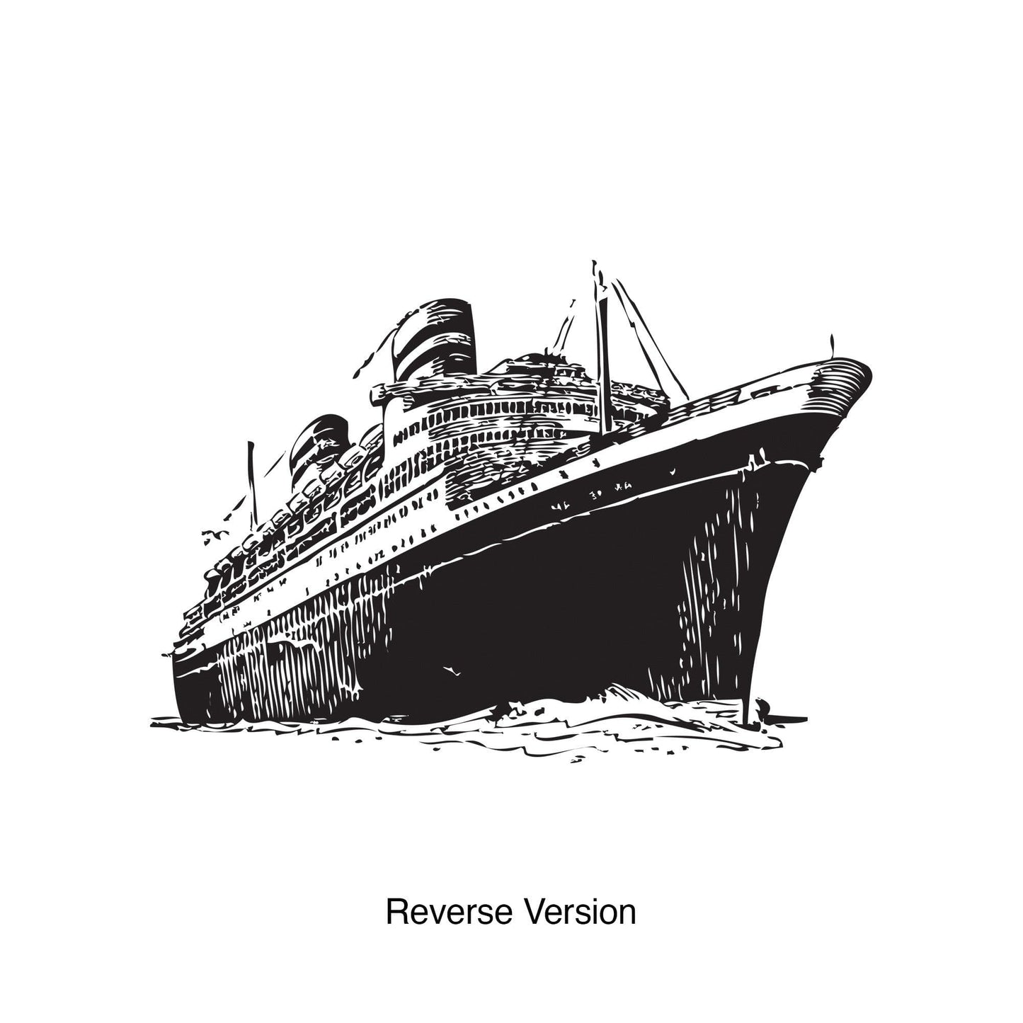 Titanic Vinyl Wall Decal Sticker. Cruise Ship Travel Theme Decor. #351