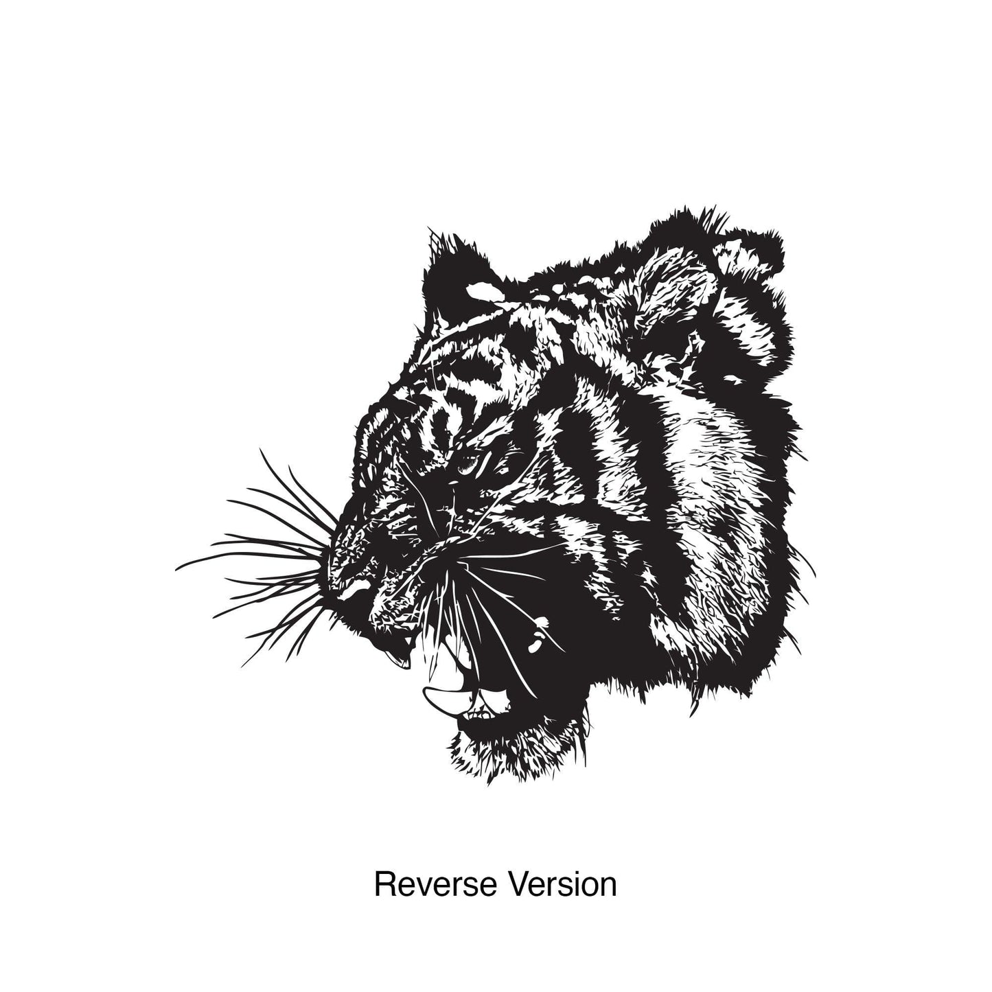 Angry Tiger Growling Vinyl Wall Decal Sticker. #791