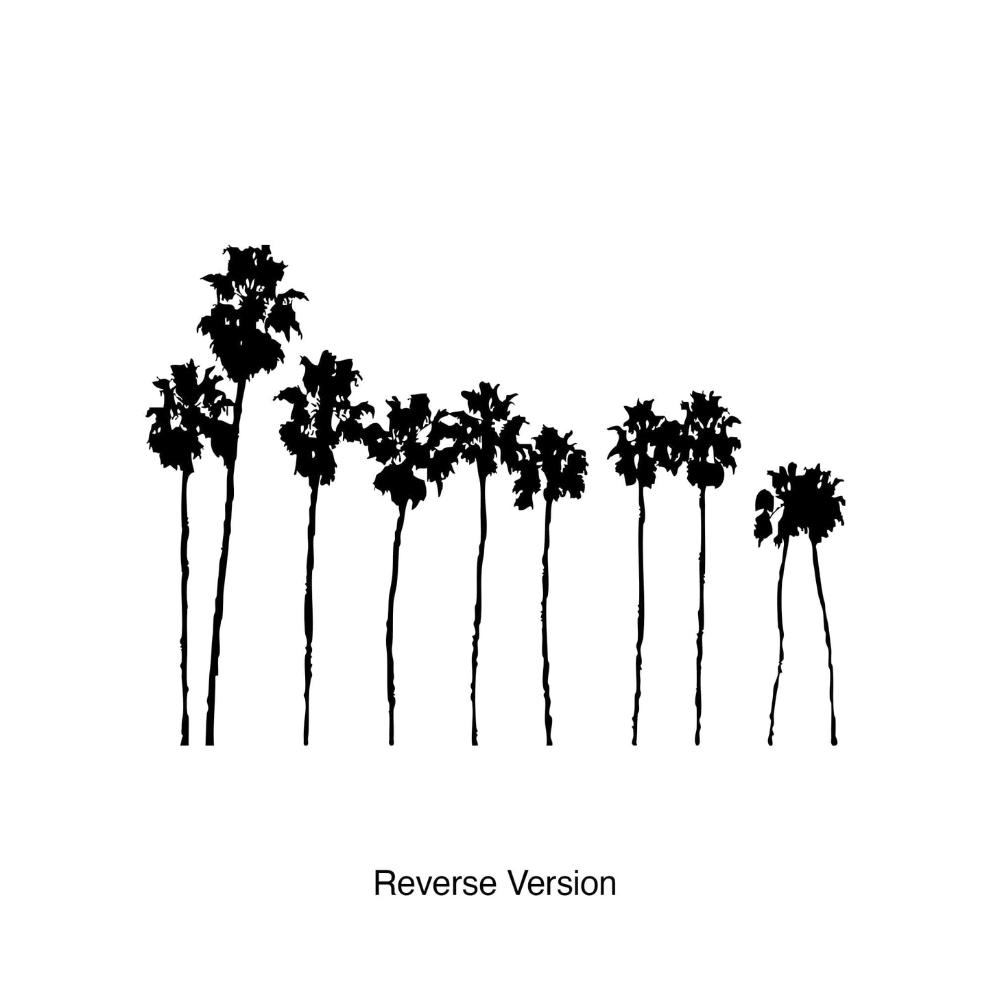 SoCal Roll of Palm Trees Wall Decal. Sunset Blvd LA California Palm Trees. #169