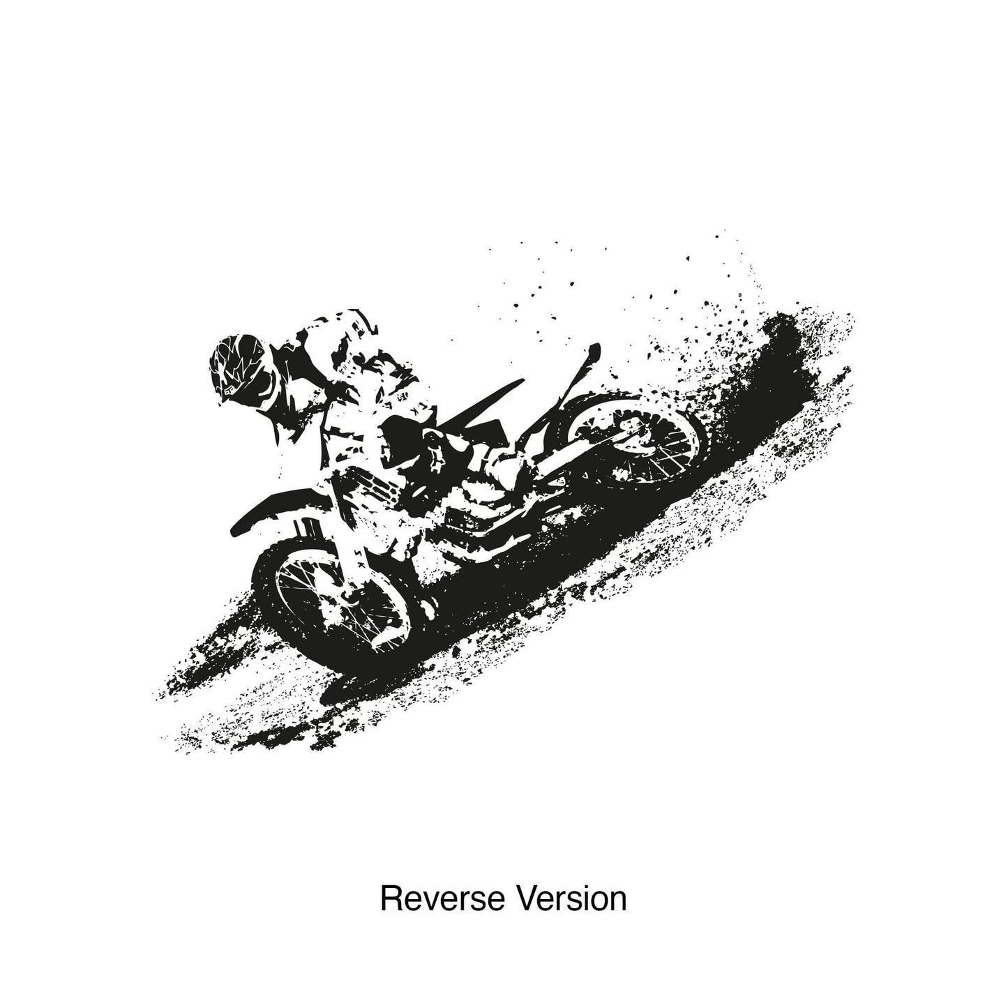 Dirt Bike Wall Decal. Motocross Rider Sticker. #OS_AA197