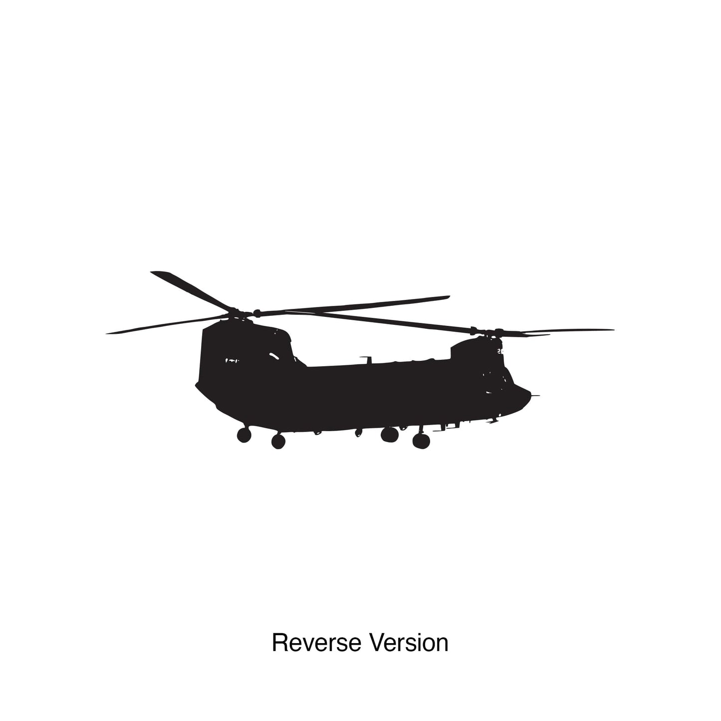Military Chinook Helicopter Wall Decal Sticker. #580