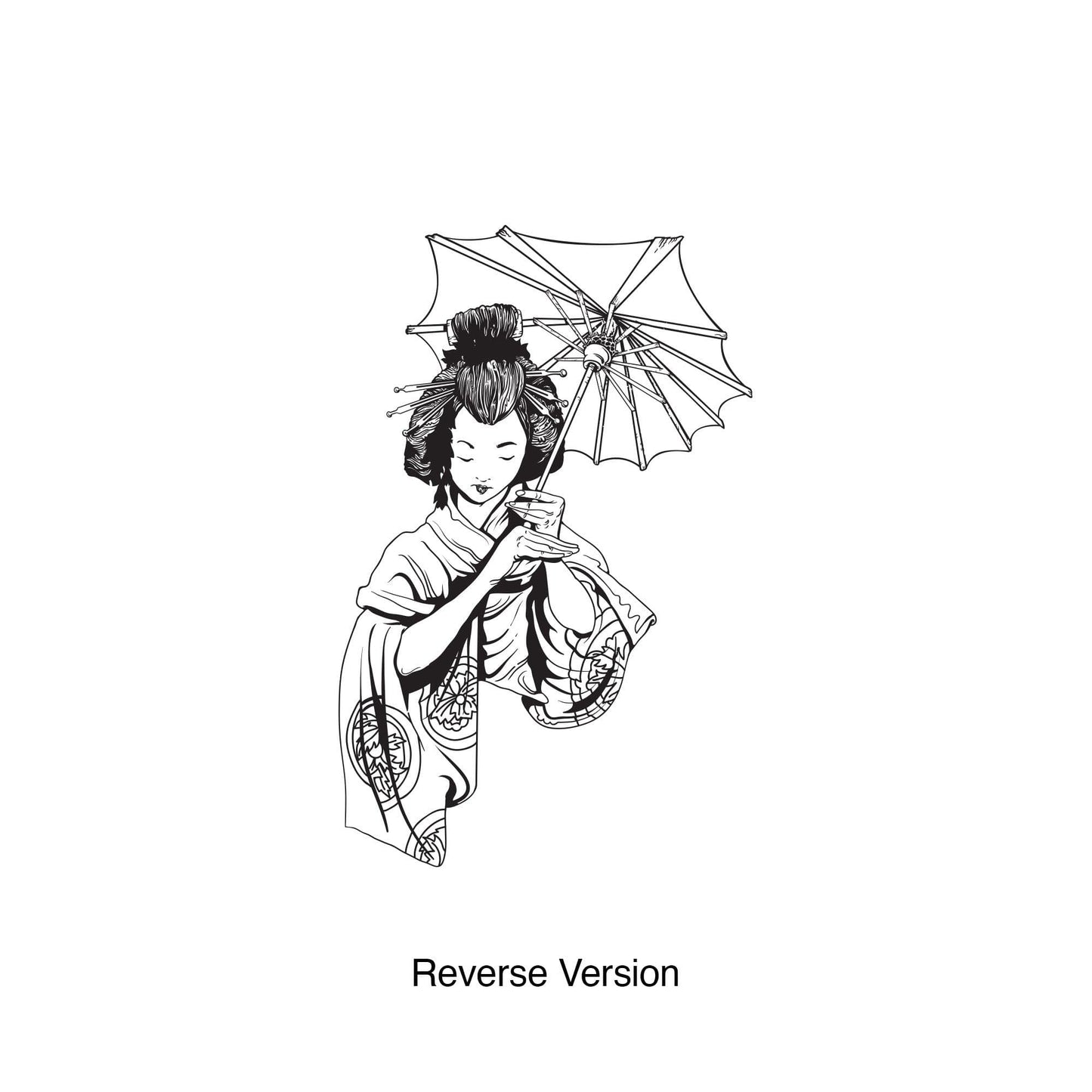 Japanese Geisha Wall Decal. Asian Decor. #295