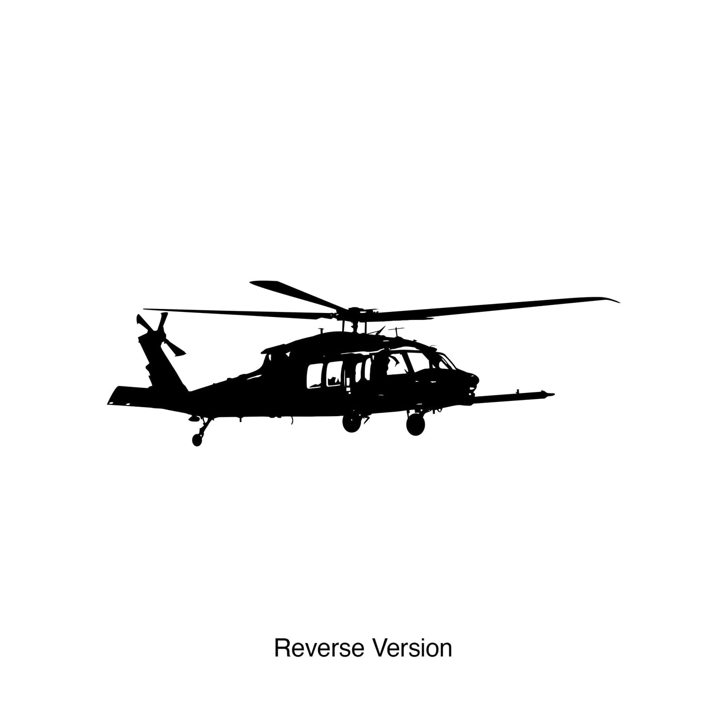 MH-60 Black Hawk Helicopter Vinyl Wall Decal Sticker. #5470