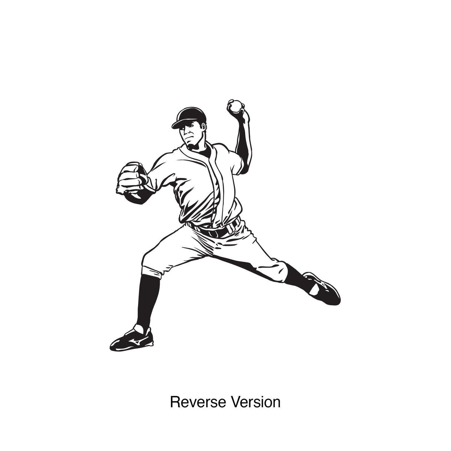 Vinyl Wall Decal Sticker Baseball Pitcher #680