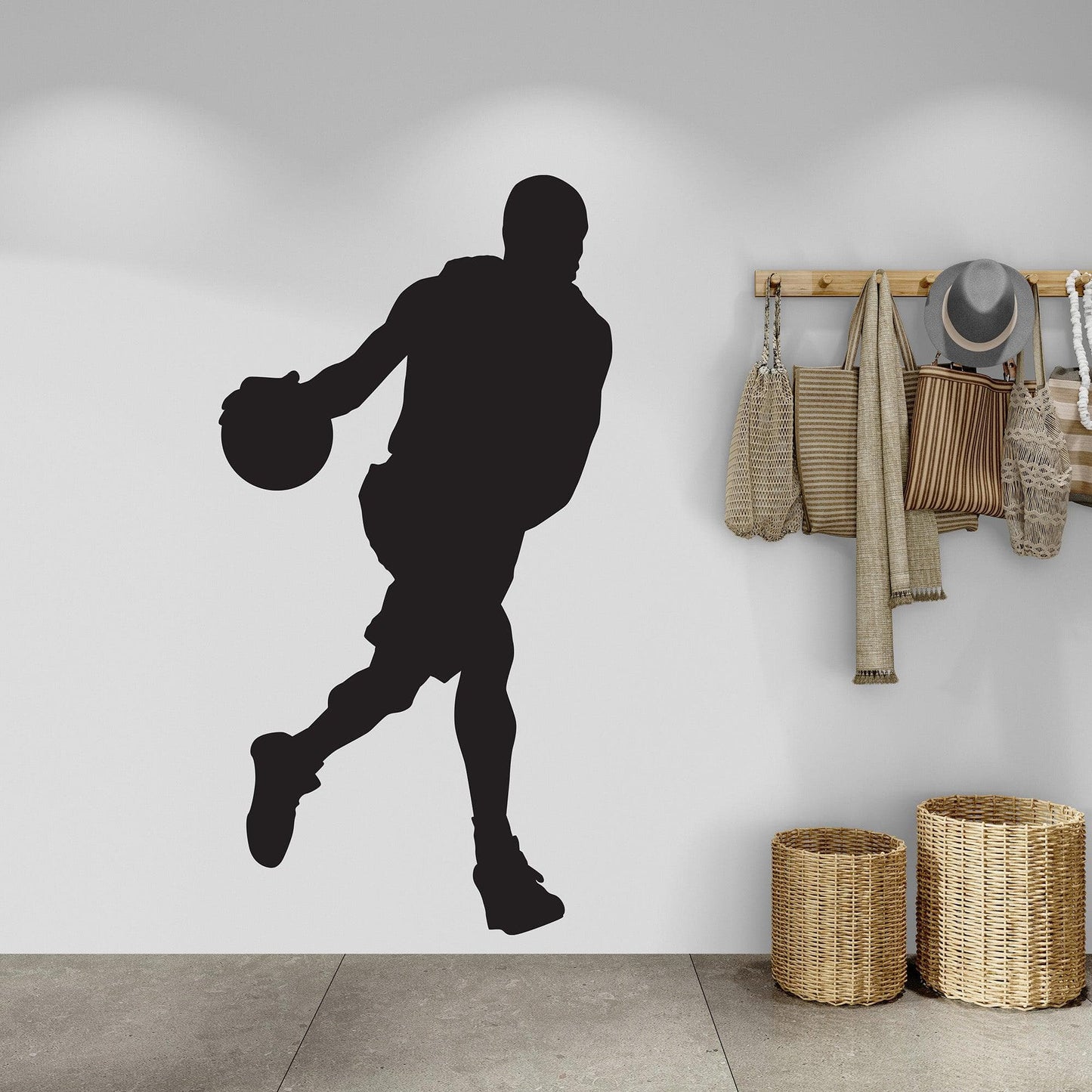 Basketball Player Dribbling Wall Decal Sticker. #340