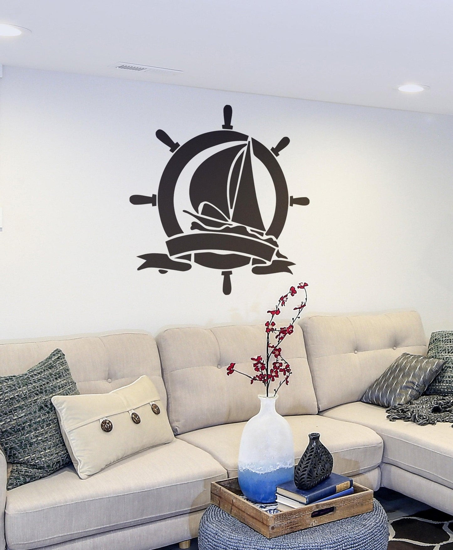 Nautical Ship Theme Vinyl Wall Decal Sticker. #443