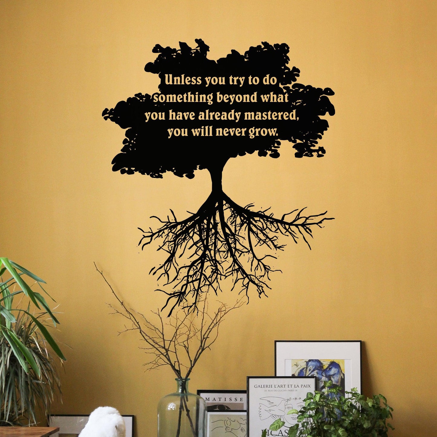 Tree Roots Motivational Quote Wall Decal. #5272
