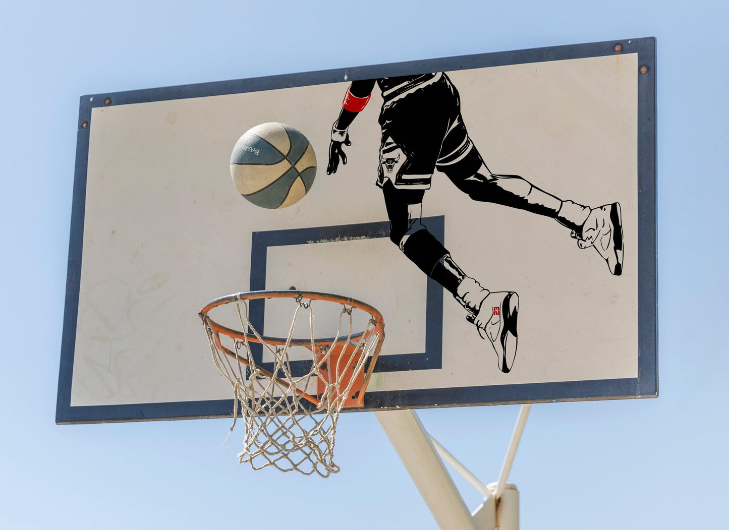 Dunking Wall Decal. Sneakerhead Wall Decor. Hypebeast Basketball Dunk Wall Art. #6585