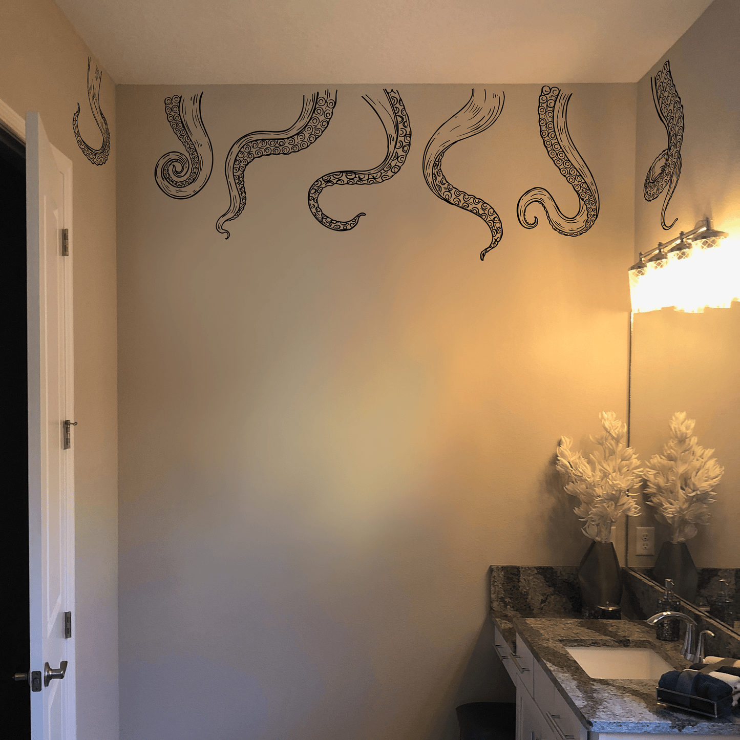 8 Giant Octopus Tentacles Wall Decal Sticker. #6782