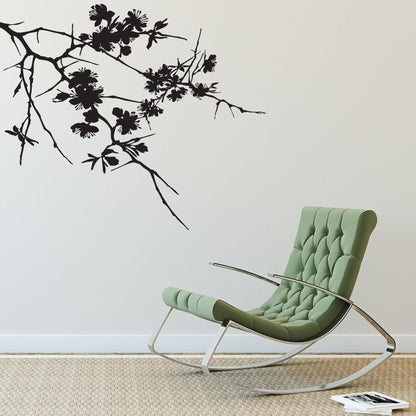Hanging Flower Branches Wall Decal Sticker.  #754
