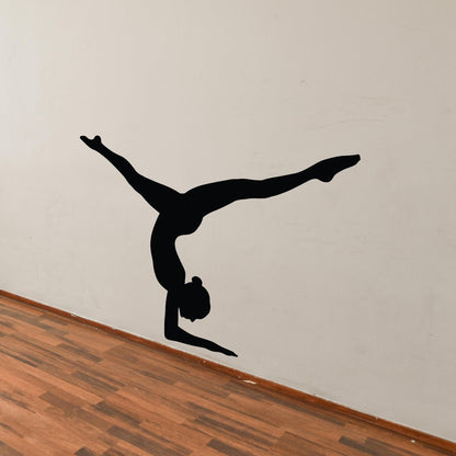 Gymnastic Wall Decal Sticker. Gymnastic Floor Routine Sticker.  #814