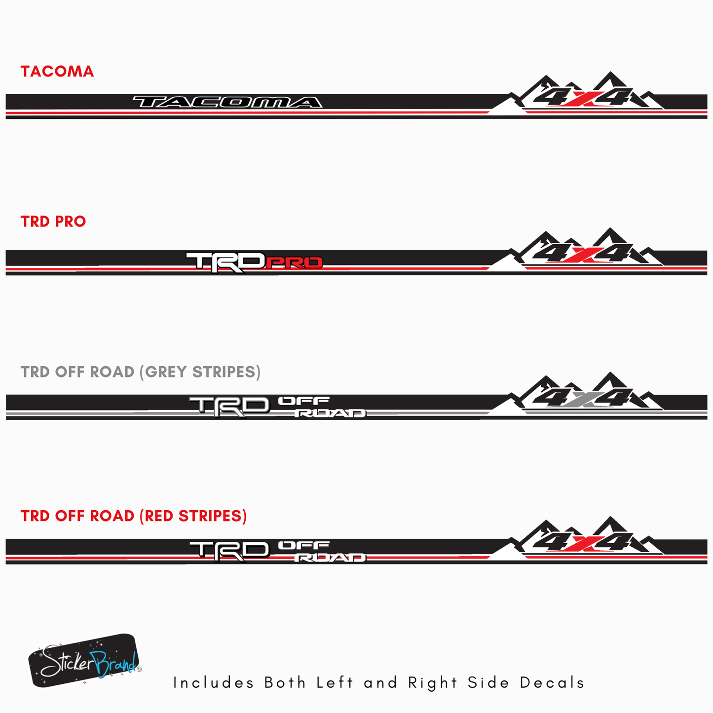 TRD Tacoma Side Rocker Panel Decal. #6790