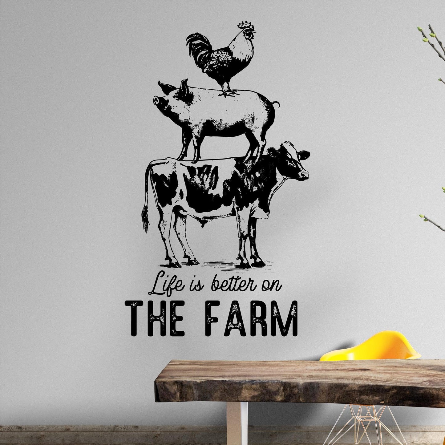Farmhouse Wall Decor. Life is Better on the Farm Wall Quote. #6730