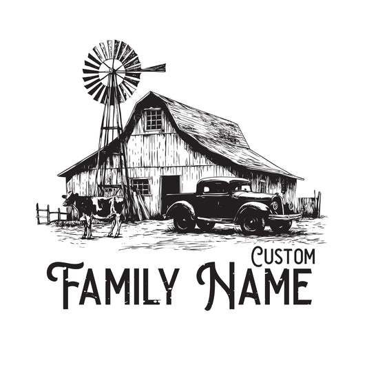 Personalized Family Wall Art Wall Decal. Farm House Decor. #6731