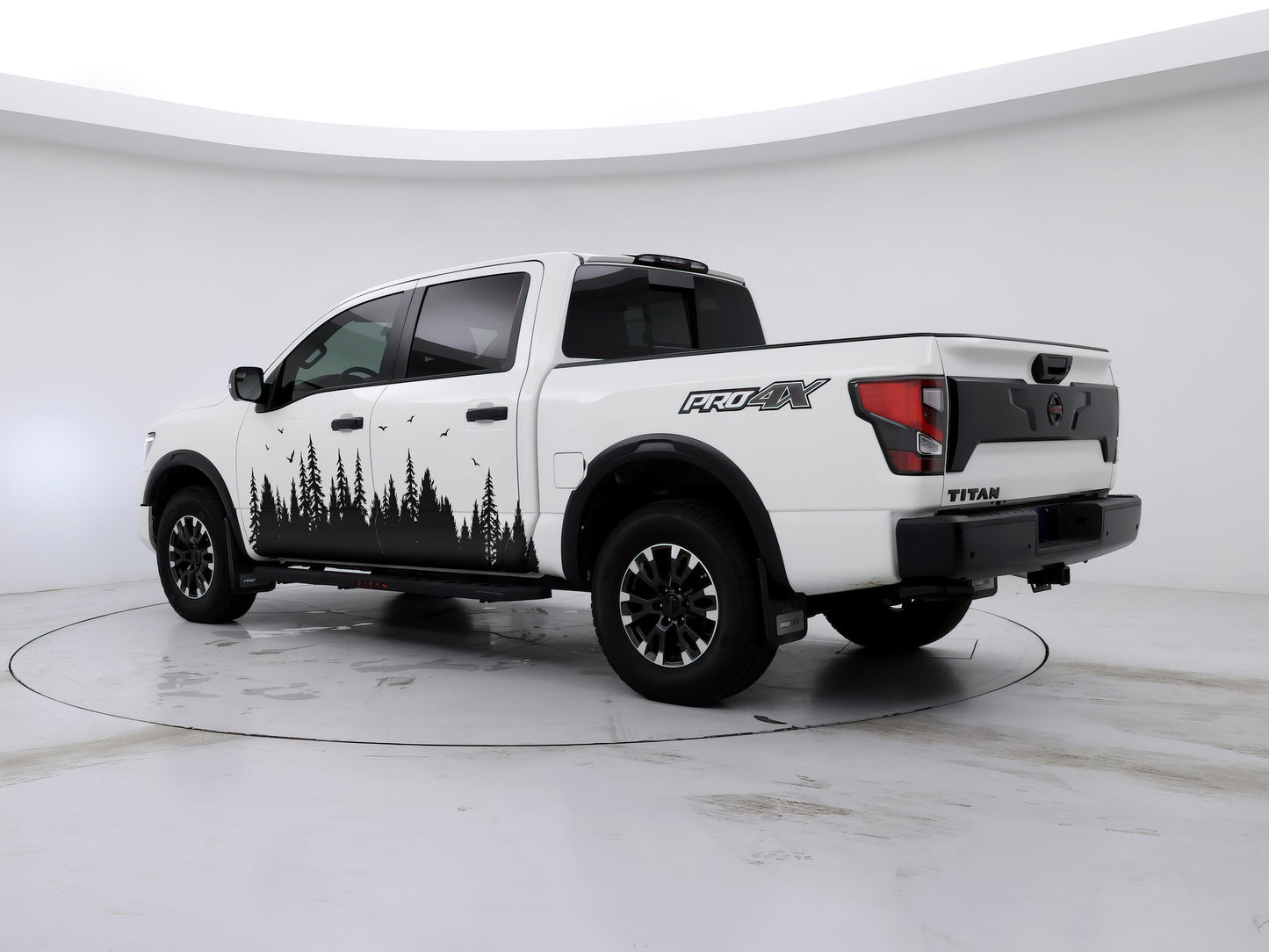 Forest Tree Mud Splash Truck Decal. #6813