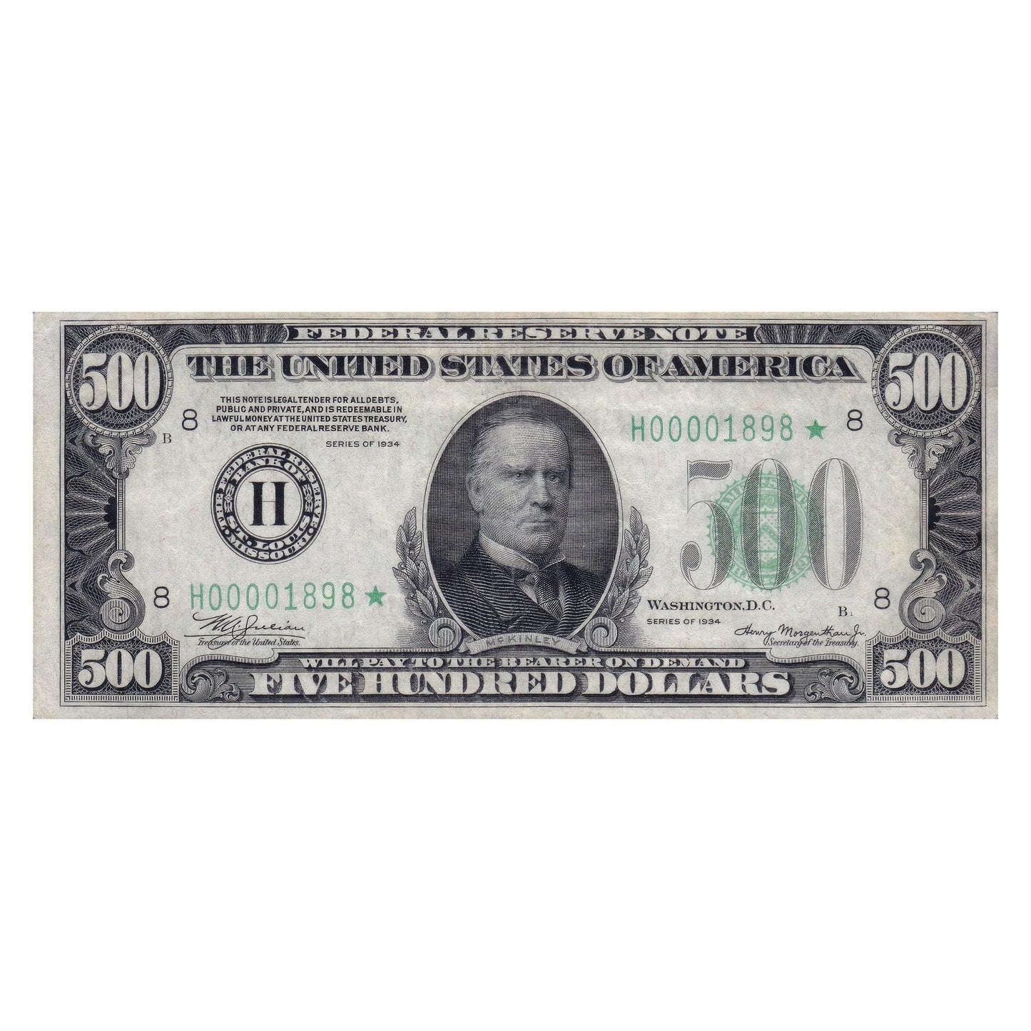 $500 Dollar Bill Graphic Wall Decal Sticker. Money Cash. #GWray106