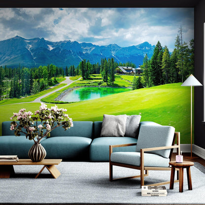 Golf Course Mountain View Wallpaper. #6767