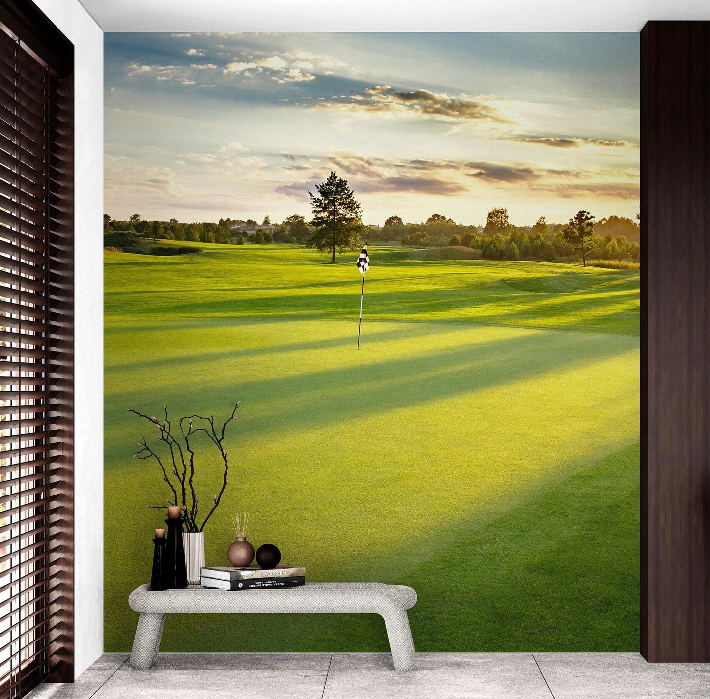 Golf Course Wallpaper. Sunset Over Golf Course. #6747