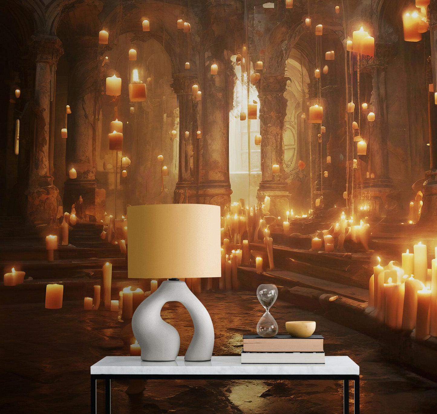 Floating Candles /  Great Hall Room Wallpaper /  Wizardly World Wall Mural. #6764