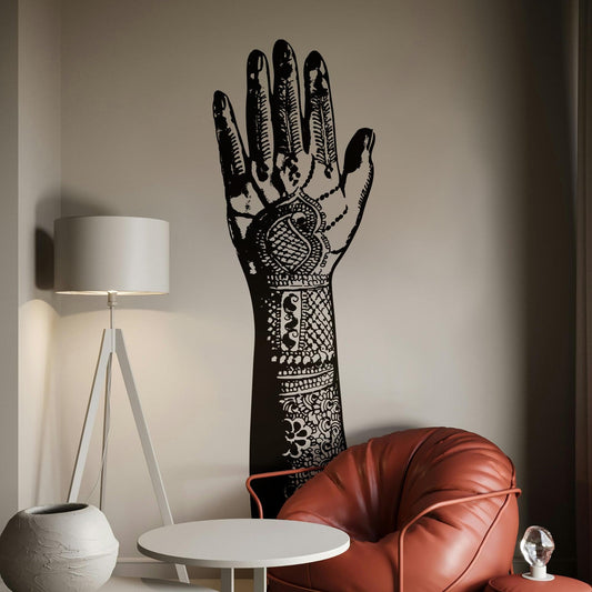 Henna Tattoo Arm Wall Decal Sticker. Indian Theme Decor. #OS_AA384