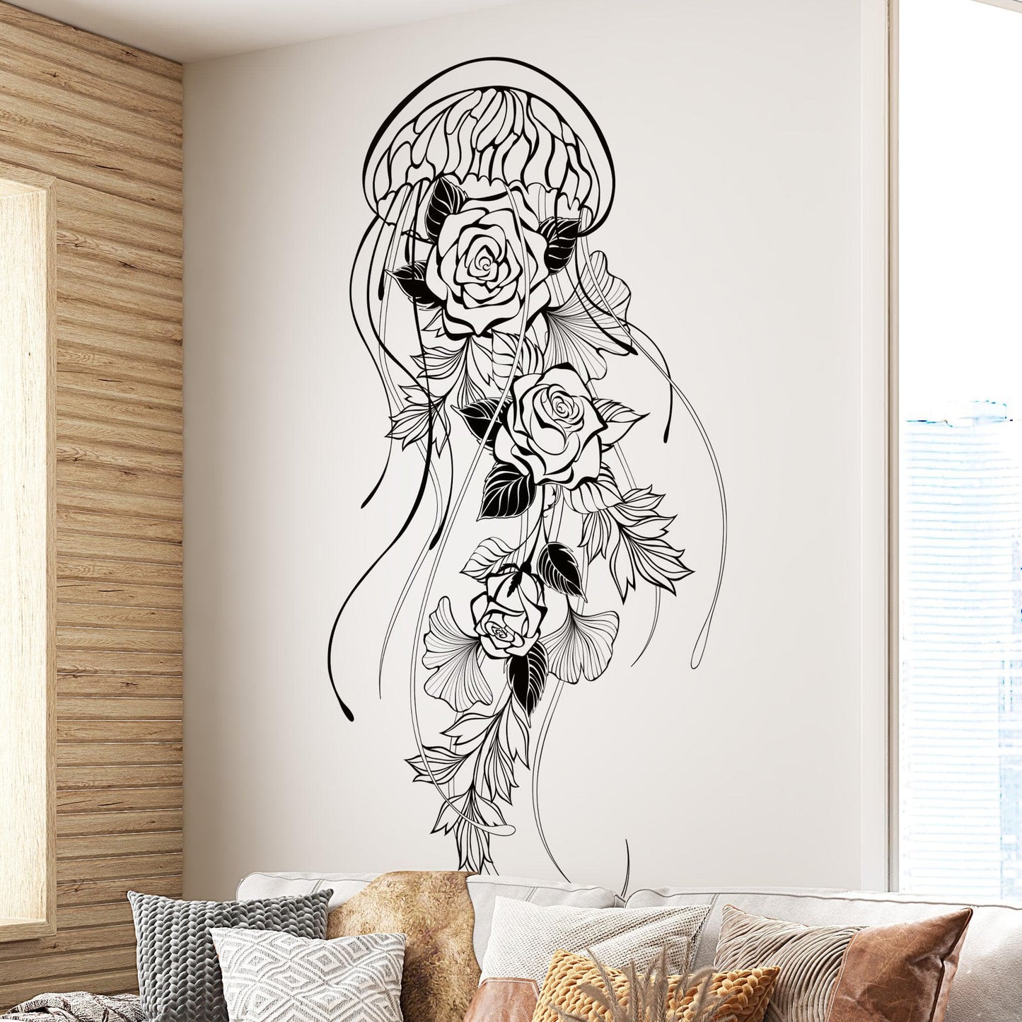Jellyfish Wall Decal Sticker. Glamour Room Decor. #6733