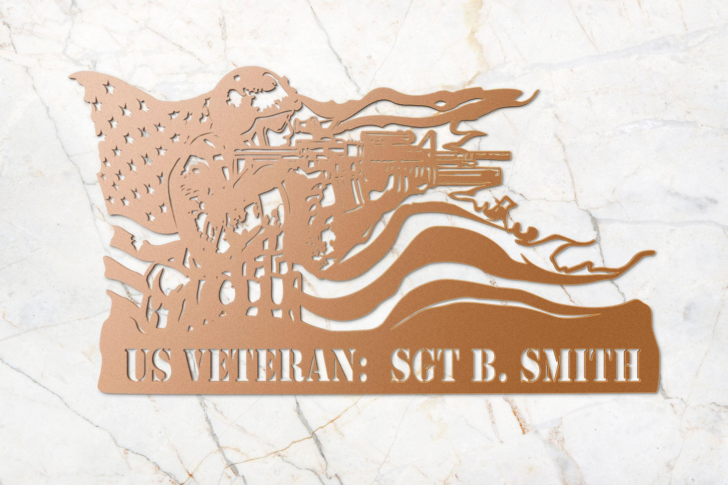 Personalized Custom Name Military Veterans Metal Art Sign. #M1003