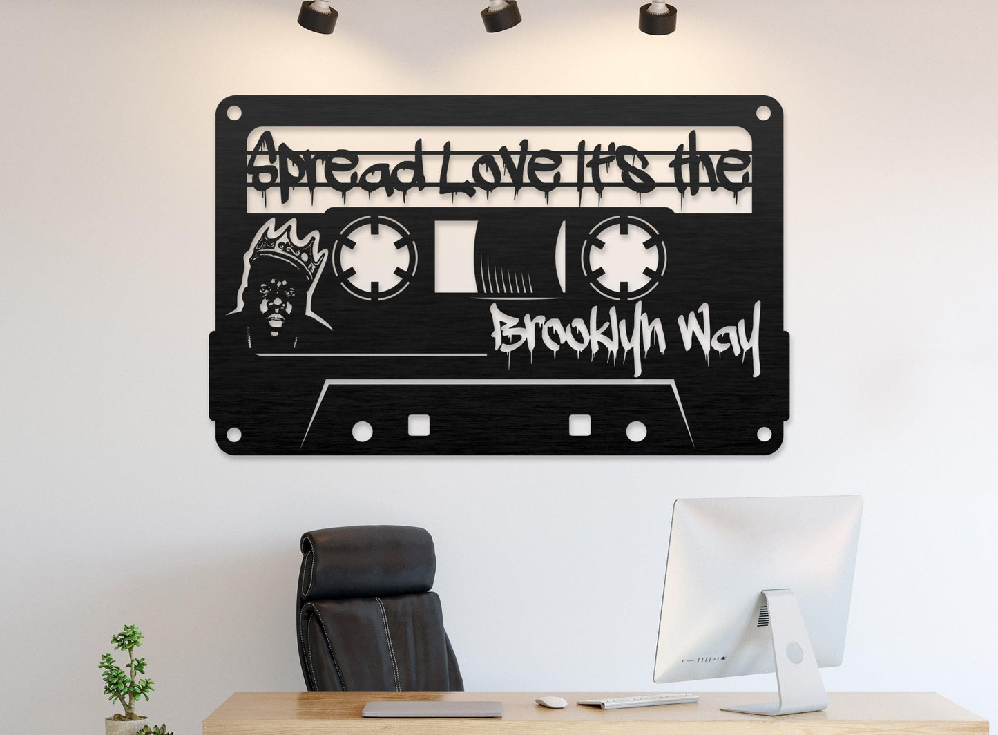 Biggie Smalls Spread Love It's The Brooklyn Way Quote Metal Sign.  #M1017