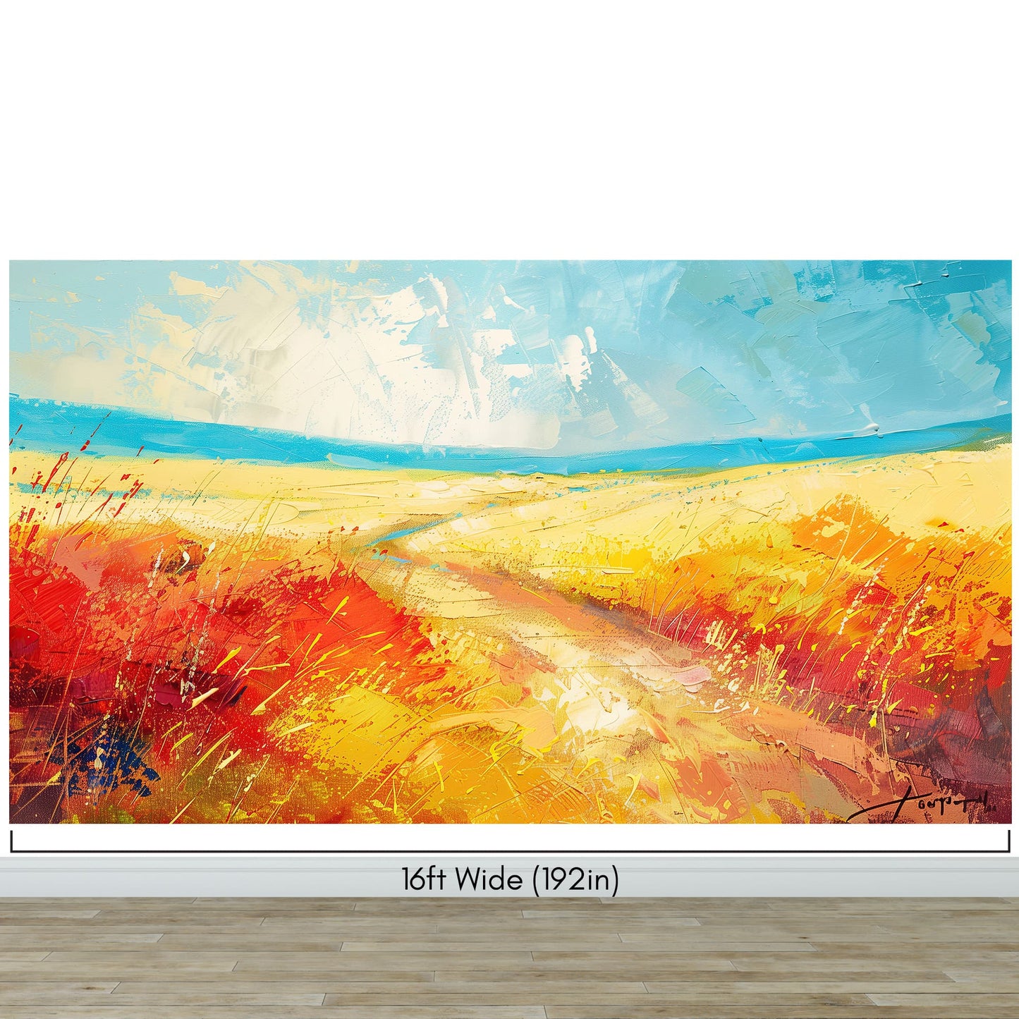 Beach Dune Wall Mural – Abstract Color Painting. #7078