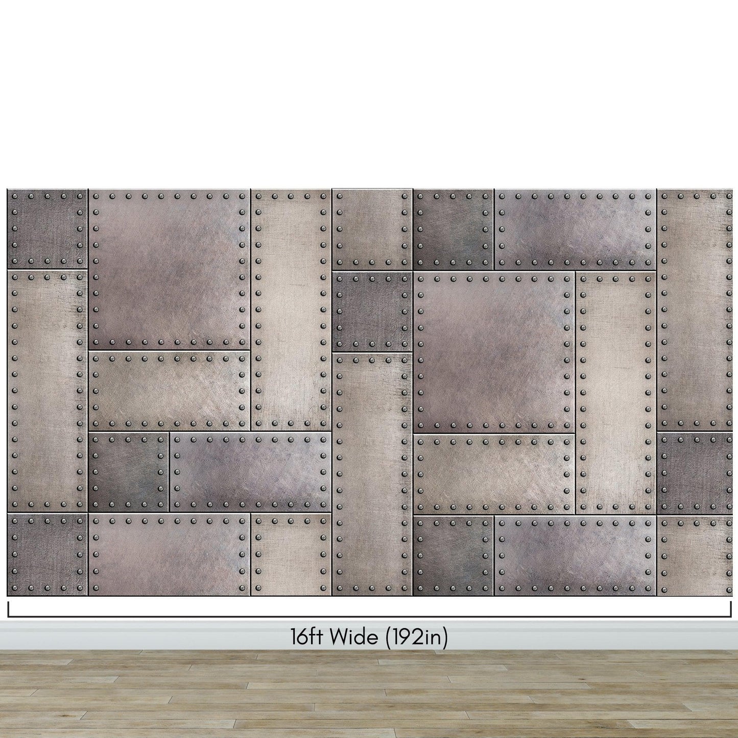 Rustic Metal Steel 3D Wallpaper Mural. #6752