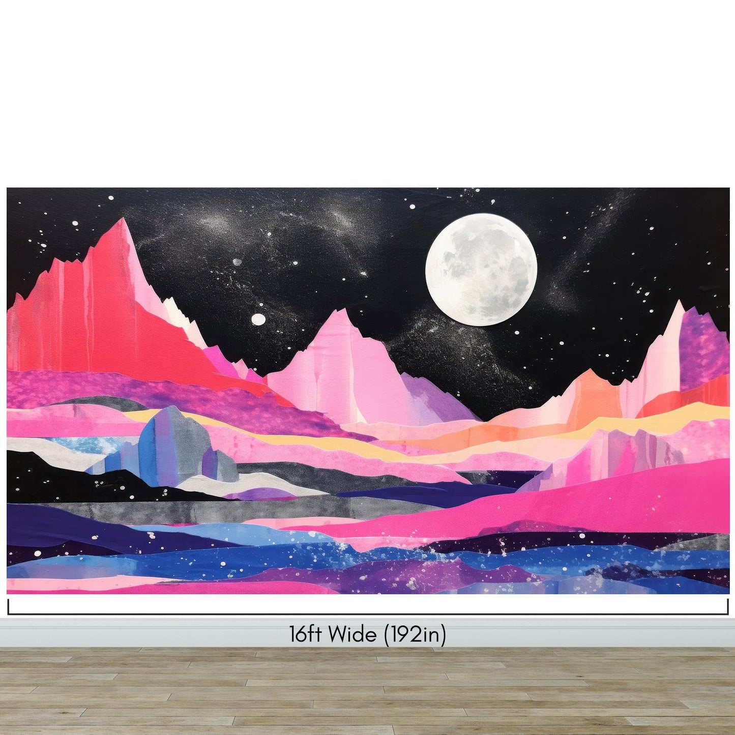 Chic Theme Wallpaper - Pink Mountain Wallpaper Mural. #6684