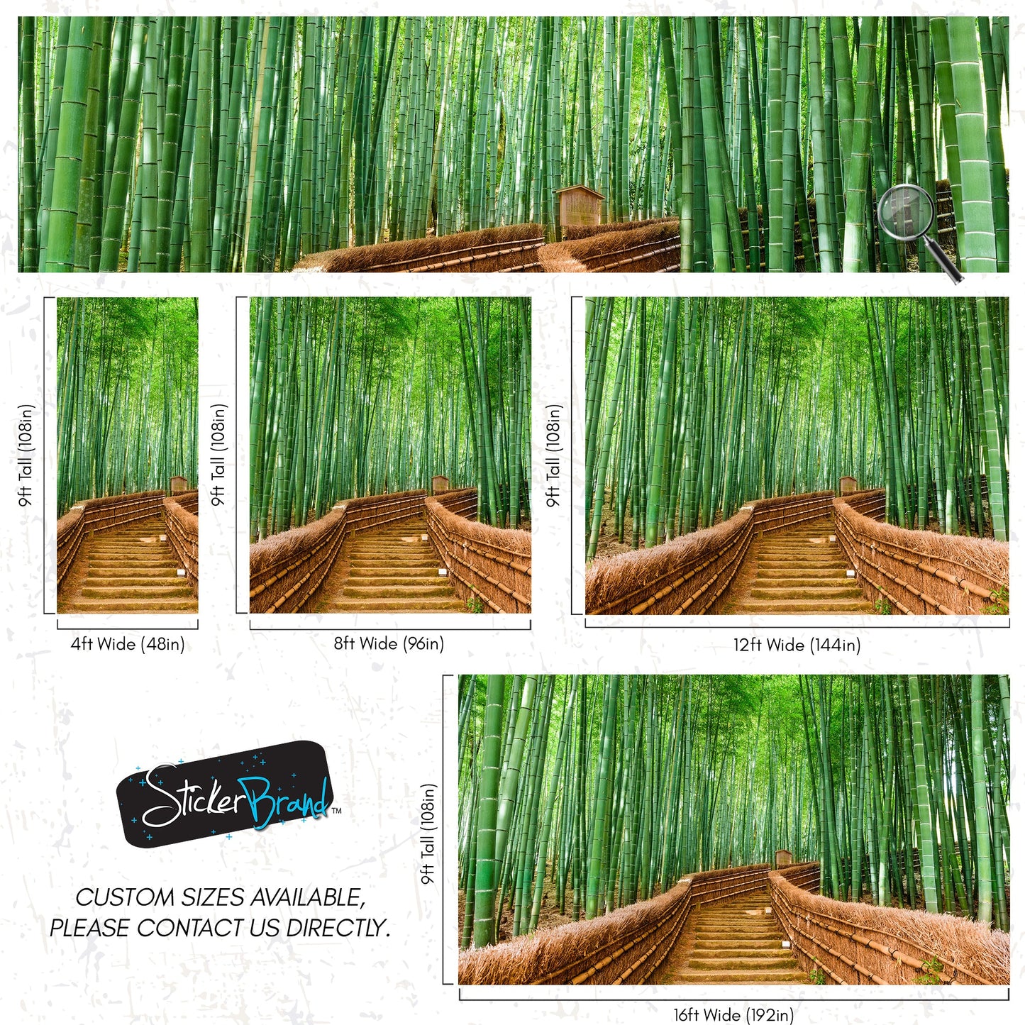 Japanese Bamboo Forest Arashiyama Woods Wall Mural #6043