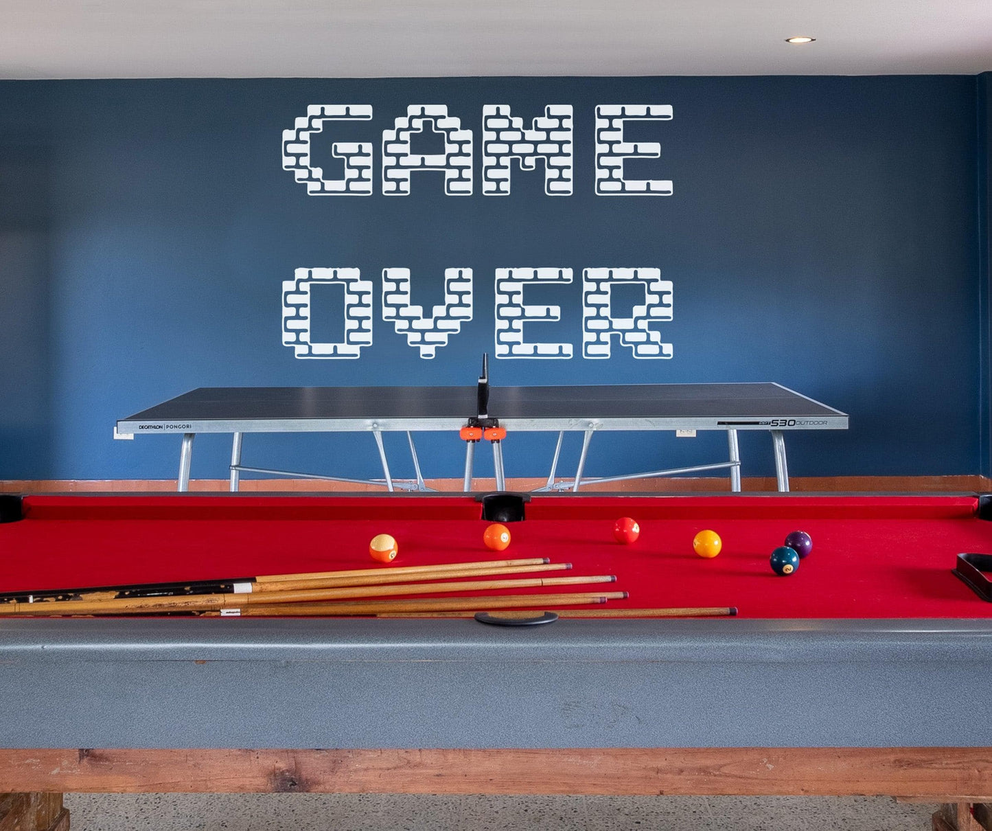 Game Over Vinyl Wall Decal Sticker. Game Room Wall Decor. #OS_AA466