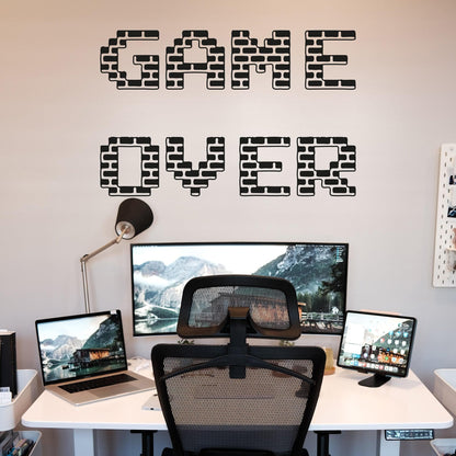 Game Over Vinyl Wall Decal Sticker. Game Room Wall Decor.  #OS_AA466