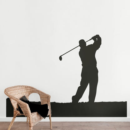Golfer Wall Decal Sticker. Golf Swing Wall Decal. #OS_AA713