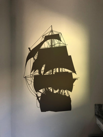 Pirate Ship Wall Decal Sticker. Silhouette Design.  #OS_MB139