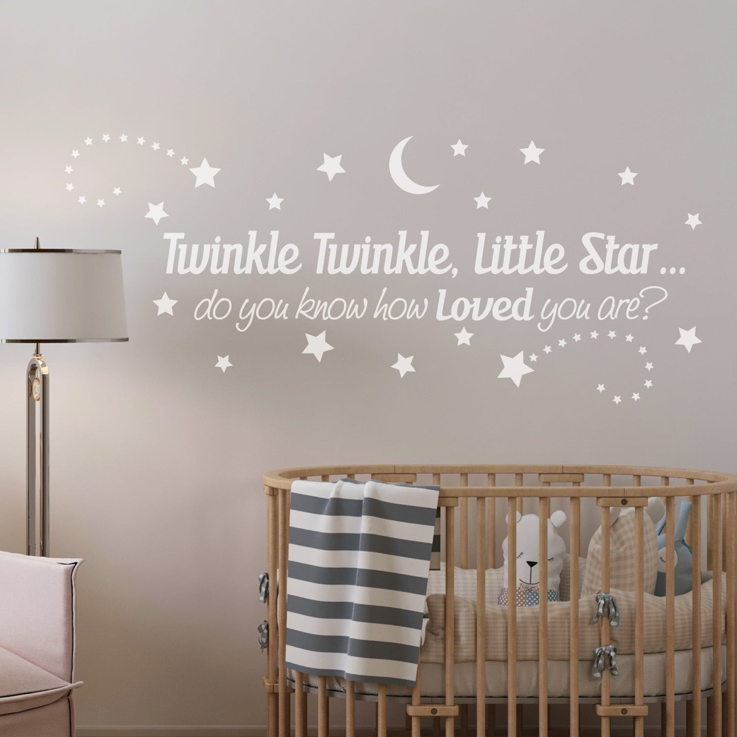 Twinkle Twinkle Little Star Quote Wall Decal Sticker. #6118
