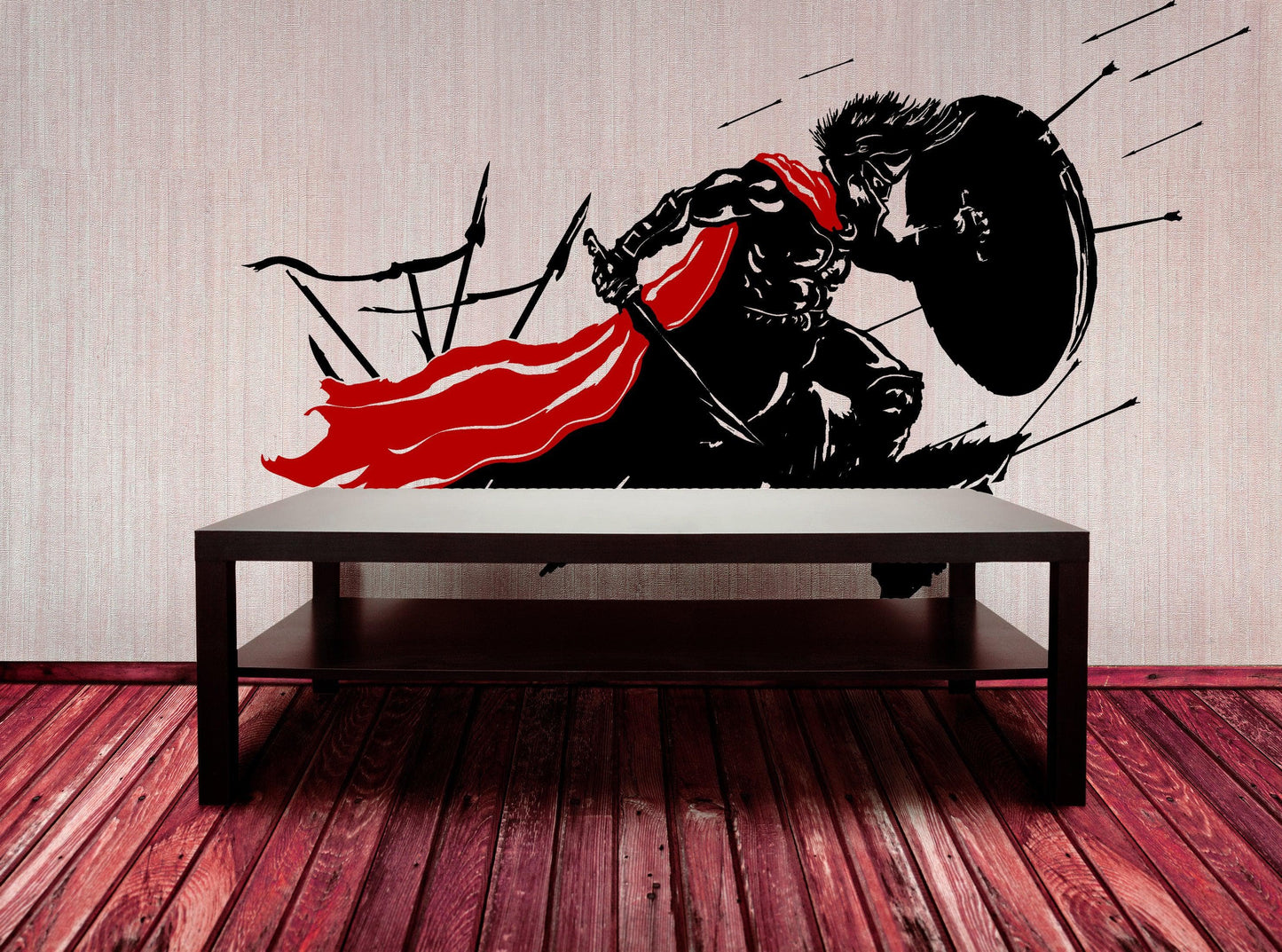 Spartan in Battle Wall Decal. 300 Strong Armored Soldiers in War Design. #GFoster178