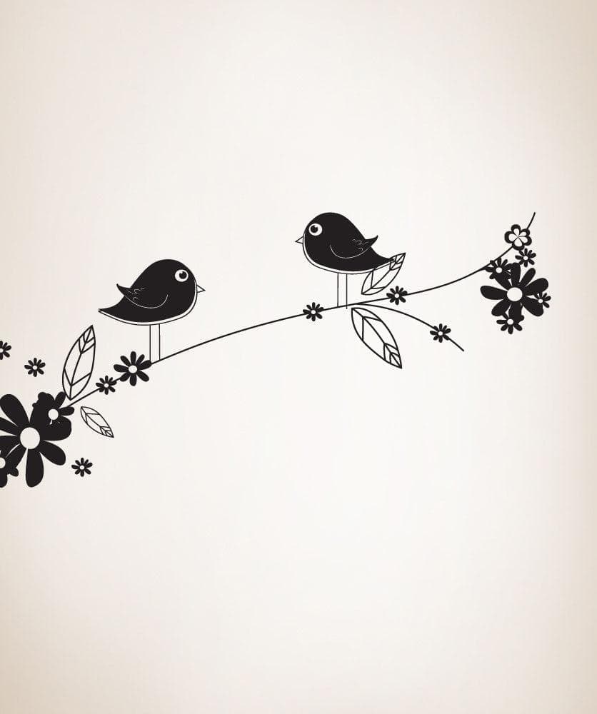 Vinyl Wall Decal Sticker Flowery Tree Branch #1017