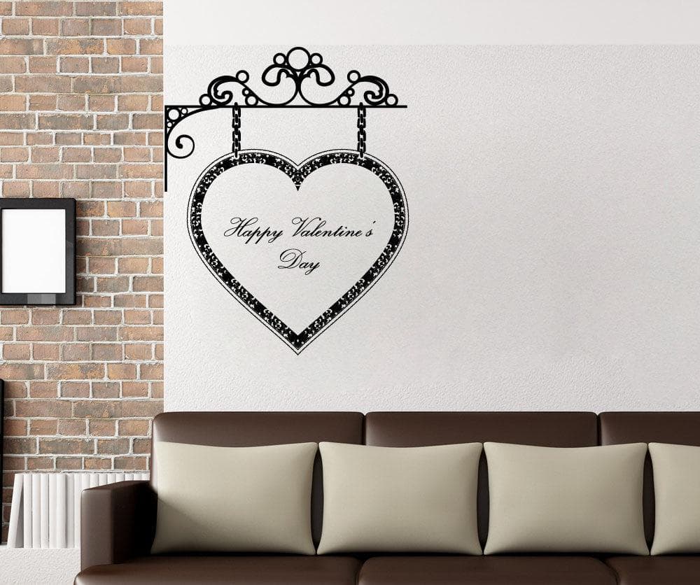Vinyl Wall Decal Sticker Valentine's Day Sign #1047